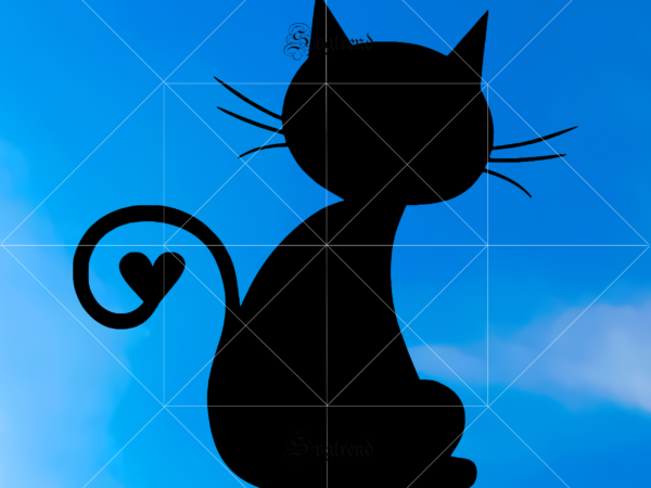 Cat valentine vector, cat heart tail svg, the cat has a heart in the tail svg, cat breed svg, beautiful kitten svg, cat svg, cat vector, black cat svg, funny