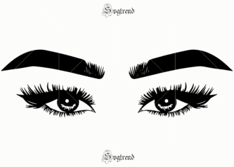 Eyes Svg, Eyes vector, Sexy eyes vector, Sexy eyes Svg, Womans Sexy Makeup Svg, Eyelashes Girl SVG, Makeup SVG, Hand Drawn Art, Hand Drawn, Eyebrow Silhouette png eps svg dxf