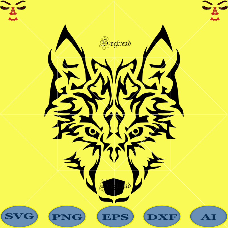 Download Wolf Vector Wolf Skull Pattern Svg Wolf Tribal Svg Wolf Svg Skull Wolf Svg Wolf Skull