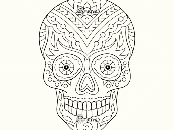 Sugar skull with flower svg, sugar skull svg, sugar skull with flower vector, sugar skull with flower logo, sugar skull art vector, skull png, skull svg, skull vector, skull logo,
