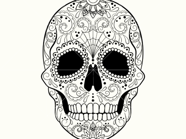Sugar skull svg, sugar skull vector, sugar skull logo, skull logo, skull png, skull svg, skull vector, skull vector, sugar skull art vector, sugar skull with flower logo, sugar skull