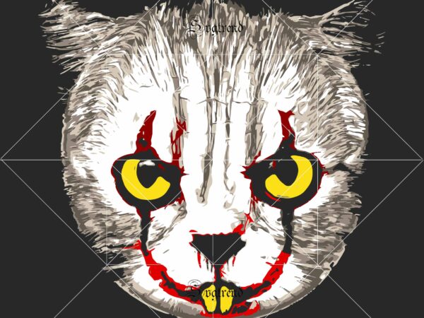 Scary cat face in halloween day svg, spooky cat face svg, scary cat masks in halloween holidays svg, scary cat masks in halloween holidays vector, dark angel of death vector,