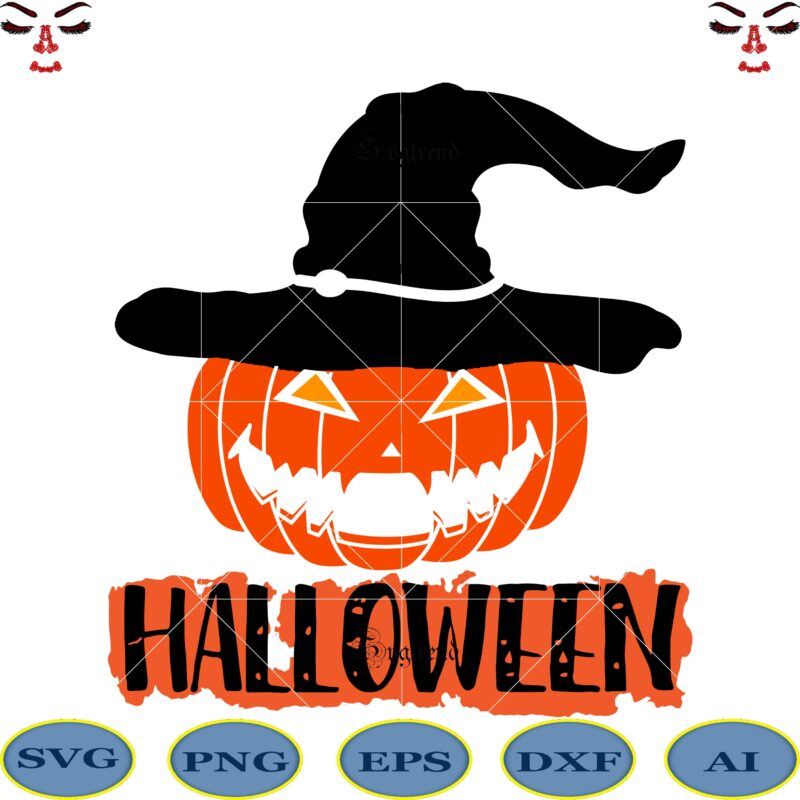 Pumpkin Svg, Pumpkin vector, Pumpkin are used to dress up during Halloween Svg, Day of the dead logo, Happy Halloween Cut File, Happy Halloween vector digital download file. Silhouette Halloween