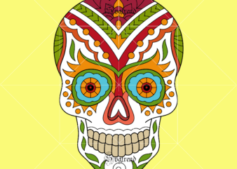 Skull with flower vector, Sugar Skull Svg, Skull Svg, Skull vector, Skull logo, Sugar skull vector, Sugar skull logo, Skull with flower Svg, Skull Tattoos Svg, Halloween, Day of the