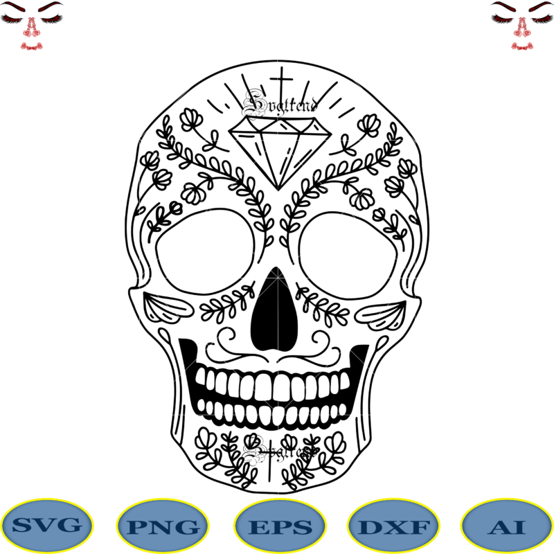 Download Halloween, Sugar Skull Svg, Sugar Skull vector, Sugar ...