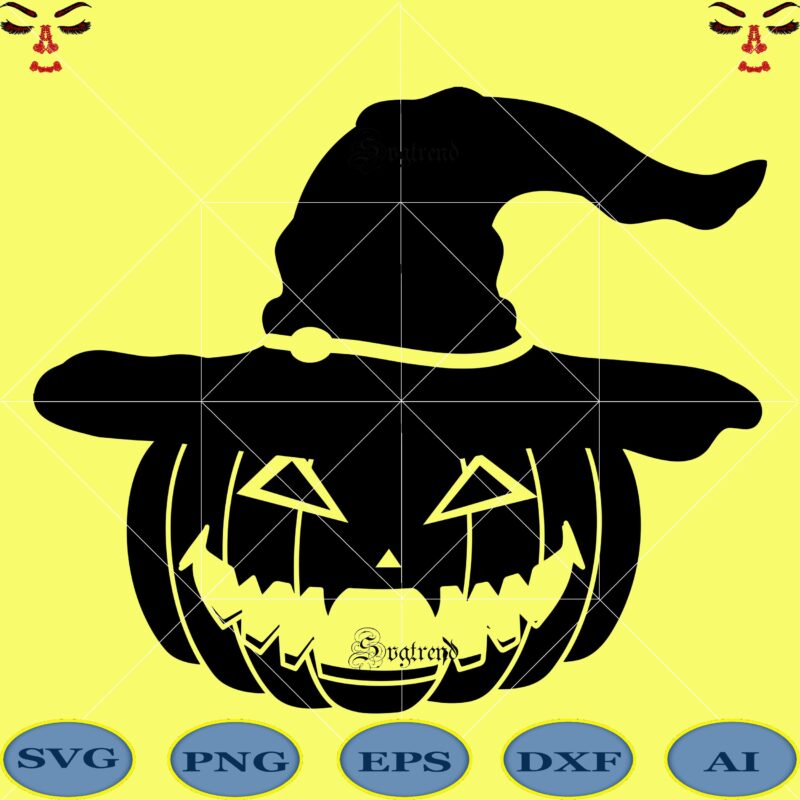 Pumpkin Svg, Pumpkin vector, Pumpkin are used to dress up during Halloween Svg, Day of the dead logo, Happy Halloween Cut File, Happy Halloween vector digital download file. Silhouette Halloween