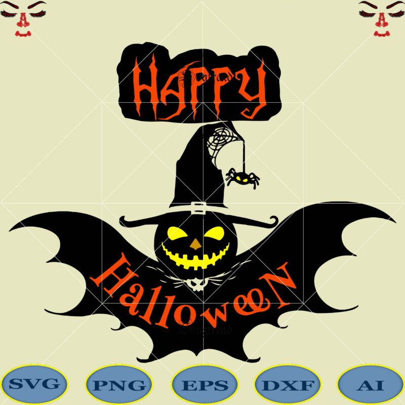 Halloween, Happy Halloween Svg, Day of the dead vector, Happy Halloween Cut File, Happy Halloween vector digital download file. Silhouette Halloween clipart, Happy Halloween 2020, Shadow of death vector, Horror