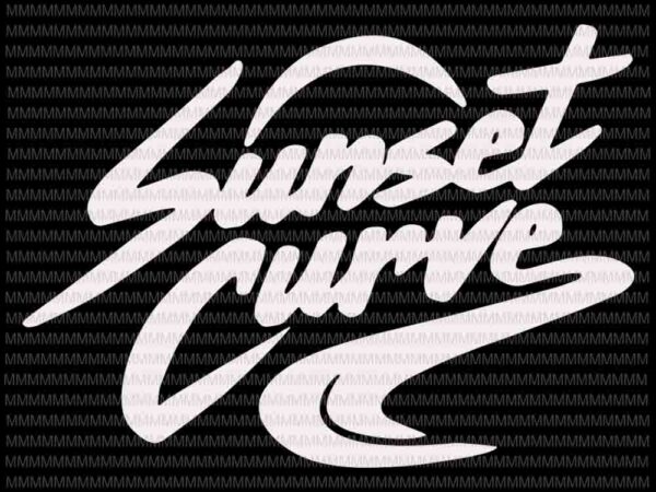 Sunset curve svg, julie and the phantoms svg, png, dxf, eps, ai files t shirt template vector