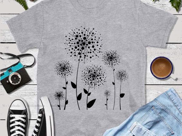 Dandelion flower svg, dandelion stock vector, abstract flower vector, flowers vector, dandelion logo, floral illustrations, flowers svg