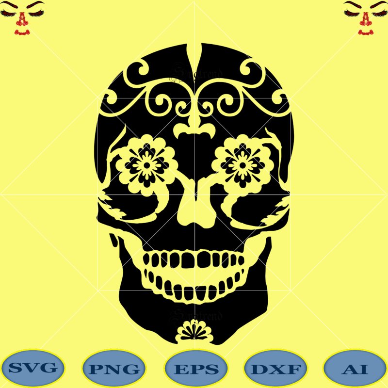 Free Free Flower Skull Svg 738 SVG PNG EPS DXF File