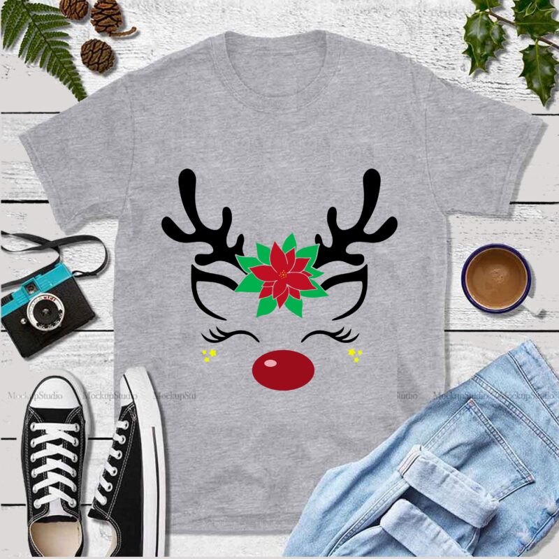 Download Christmas Reindeer Reindeer Face With Poinsettia Svg Reindeer Face Svg Merry Christmas Svg Merry Christmas Vector Merry Christmas Logo Christmas Svg Christmas Vector Christmas Logo Christmas Design Santa Svg Santa Svg Winter