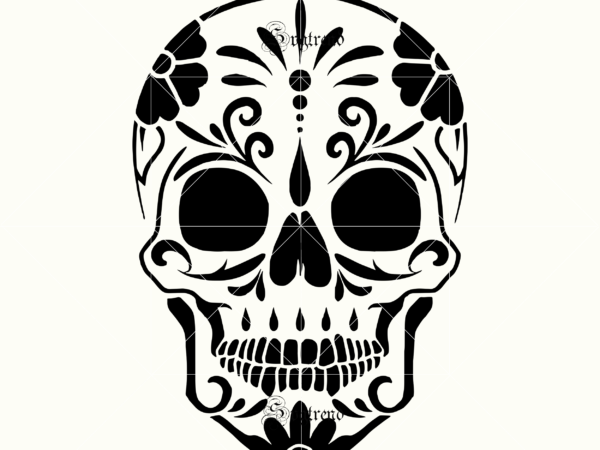 Skull logo, skull png, skull svg, skull vector, sugar skull art vector, sugar skull svg, sugar skull with flower logo, sugar skull with flower svg, sugar skull with flower vector,