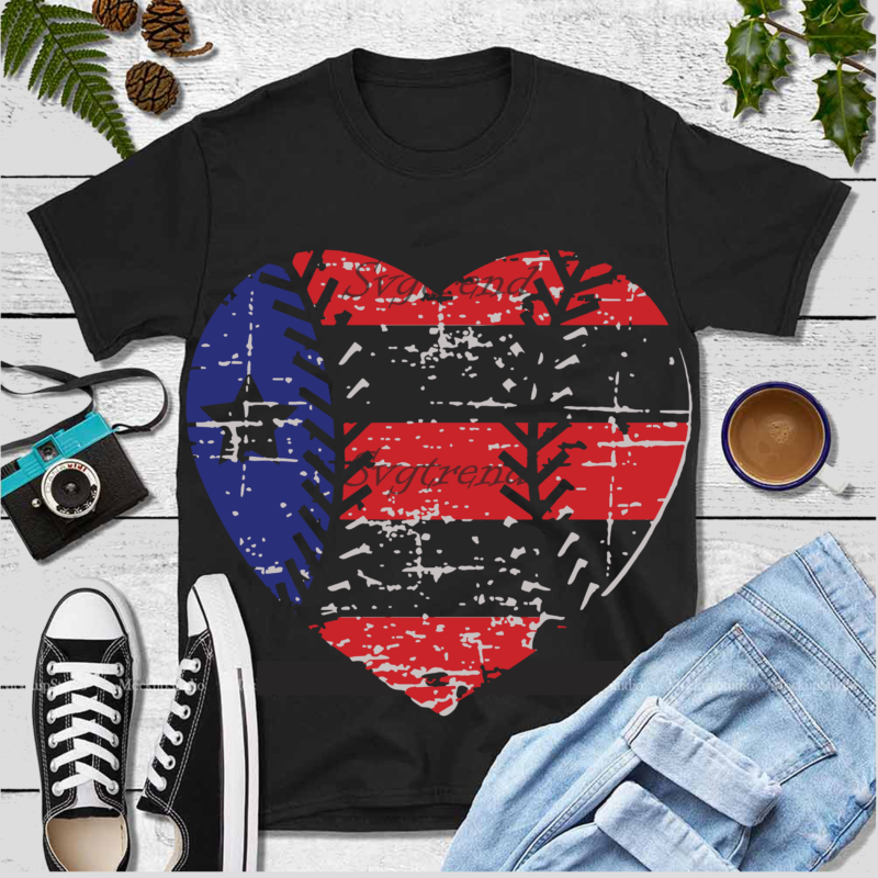 Happy Valentine's Day t shirt design, Distressed Baseball Heart vector ...