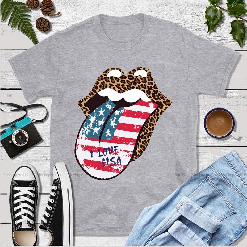 Download I love USA vector, I love Usa Svg, Cheetah print American ...