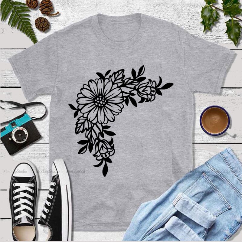 Flower T-shirt, Flower SVG