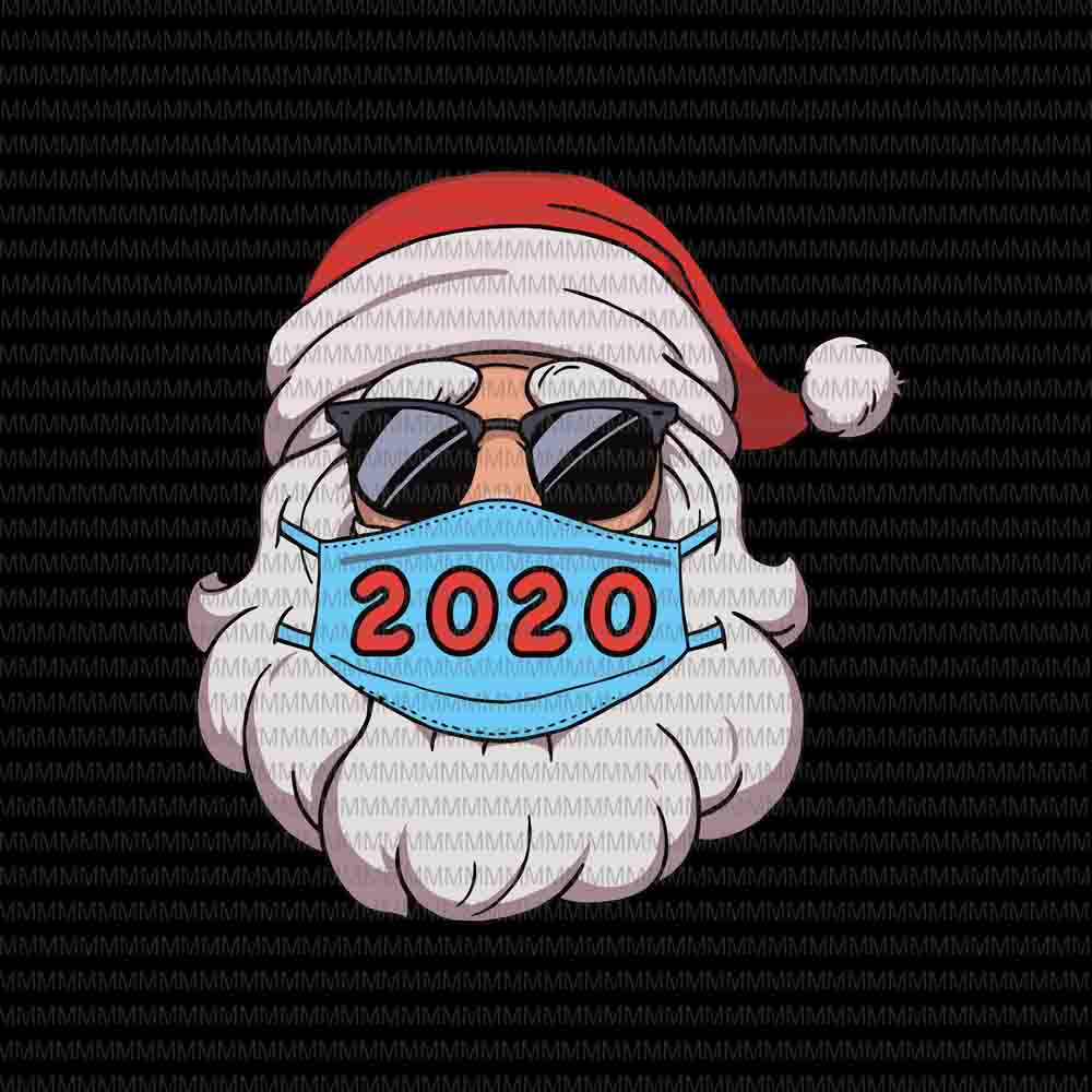 Download Santa In Sunglasses Wearing Mask Funny Christmas 2020 ...