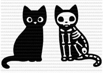 Halloween skeleton cat svg, cat halloween svg, Halloween svg, Witch svg, Halloween Witch svg, Funny Halloween svg, Women’s Halloween svg, graphic t shirt