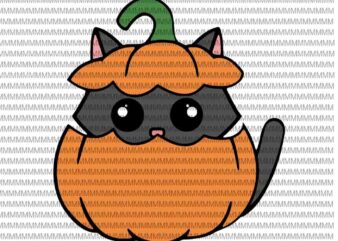 Cute Cat Orange Pumpkin svg, cat halloween svg, cat pumpkin svg, funny cat svg, cute cat Halloween svg, halloween svg, t shirt vector file
