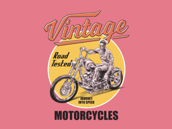 Vintage motorcycles t shirt vector art