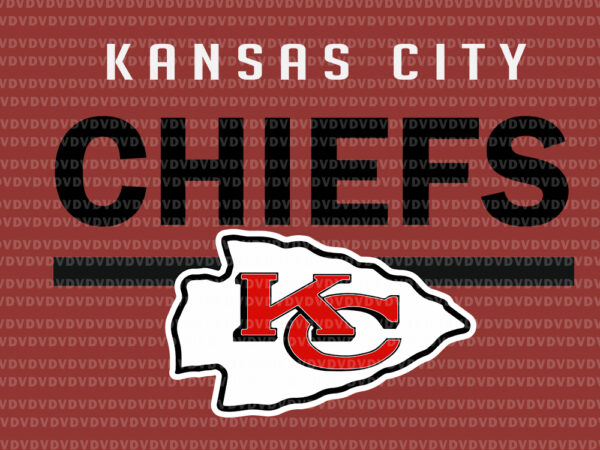 Kansas city chiefs svg, kansas city chiefs, kansas city chiefs football, kansas city chiefs logo, kc football, football svg, png, eps, dxf file t shirt vector art
