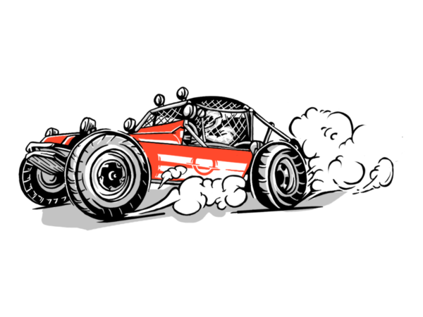 Design t-shirt buggy car race