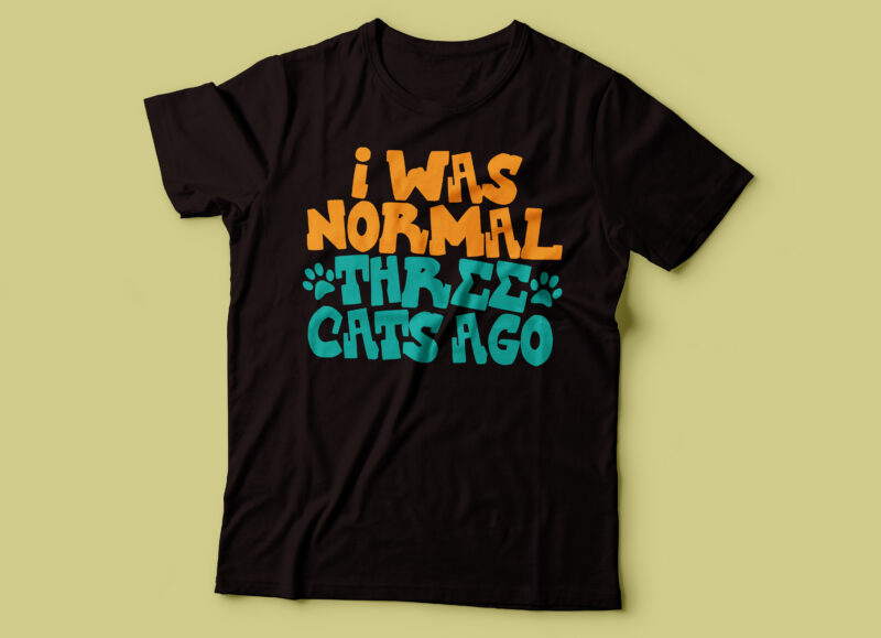 Cat funny T-Shirt Design Bundles | eight tshirt design cat lover |Ai ...