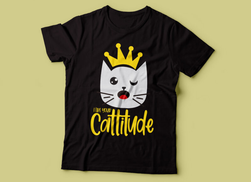 Cat funny T-Shirt Design Bundles | eight tshirt design cat lover |Ai file,PNG file,svg file