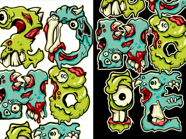 Zombie t shirt graphic design