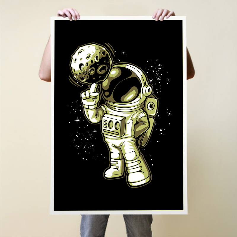 Astronaut and Moon 2