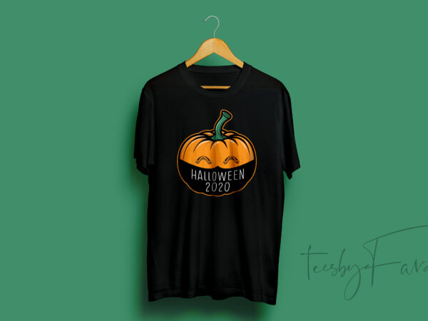 Halloween 2020 t shirt | pumpkin with mask | ready to print