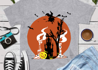 Halloween horror and creepy t-shirt design with full moon silhouettes. happy halloween svg, day of the dead vector, happy halloween cut file, happy halloween vector digital download file. silhouette halloween clipart, happy halloween 2020, shadow of death vector, horror spider logo, bat horror svg, pumpkin horror vector, bat vector