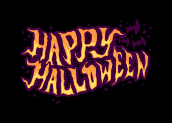 Halloween type graphic t shirt