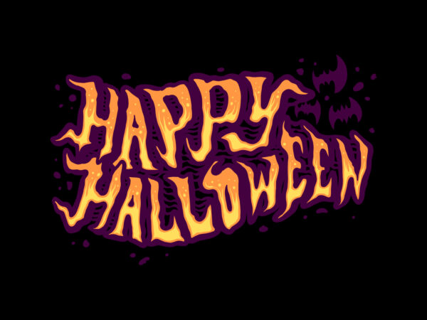 Halloween type graphic t shirt