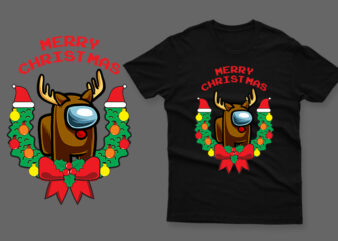 merry christmas impostor deer t shirt designs for sale