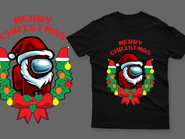 Merry christmas impostor santa claus t shirt designs for sale
