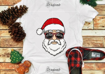 Santa in sunglasses wearing, Christmas Svg, Santa wearing sunglasses vector, Santa face Svg, Santa wearing sunglasses Svg, Santa vector, Christmas vector, Merry Christmas vector, Merry Christmas Svg, Winter Svg, Flying