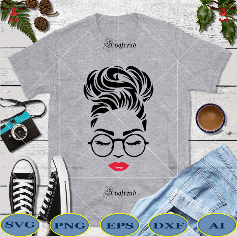 Girl with sexy lips Svg, Sad girl face Svg, Girl Svg, Girl vector, Girl logo, Lips Svg, Lips sexy Svg, Lady Svg, Girl wearing glasses Svg, Girl confided Svg, Lips