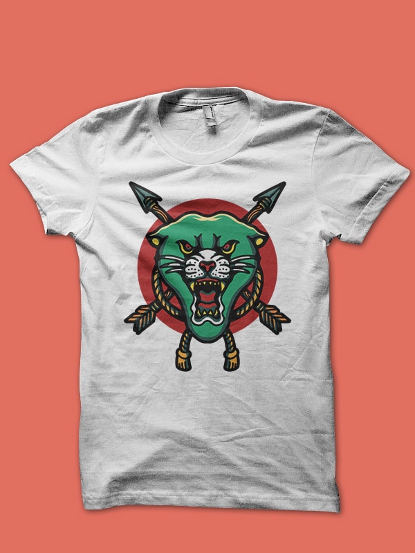 big cat tattoo tshirt design bundle