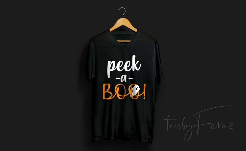 Peek a Boo | Halloween T Shirt Design for sale