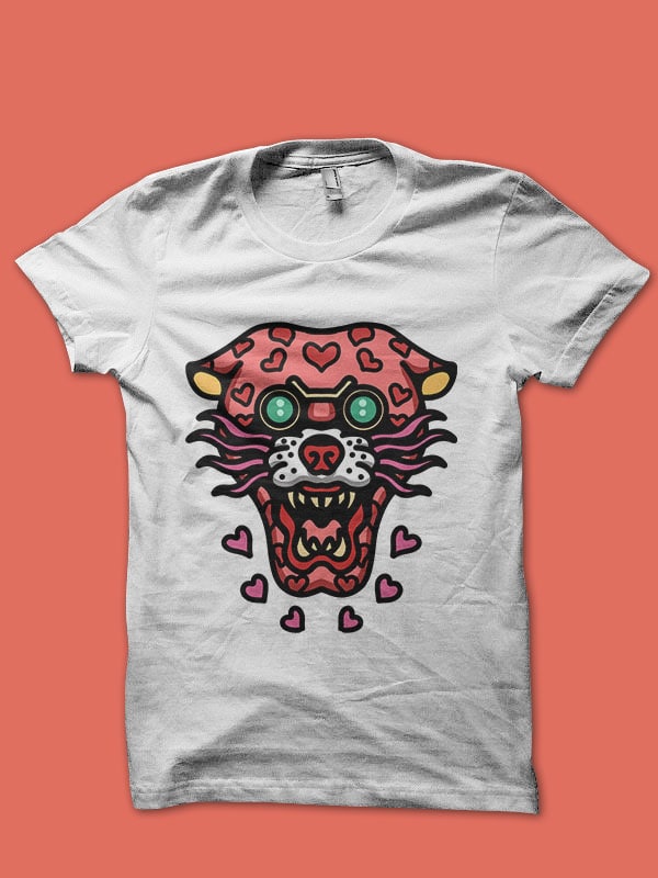 big cat tattoo tshirt design bundle
