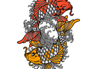 balancing koi t shirt template