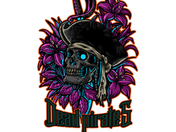 Dead pirates t shirt vector illustration