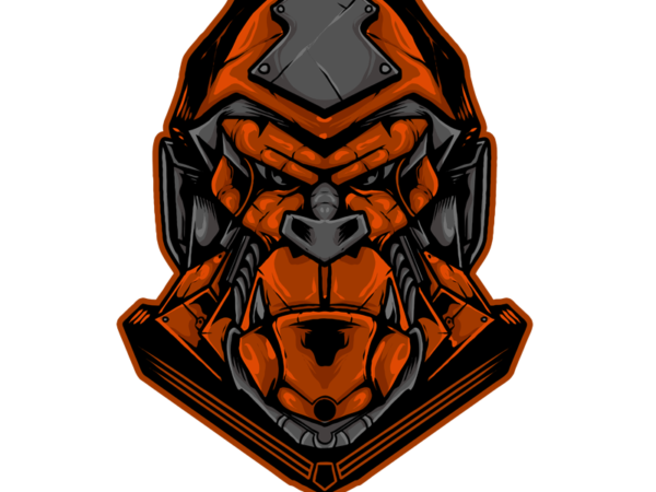 Cyber kong t shirt vector file