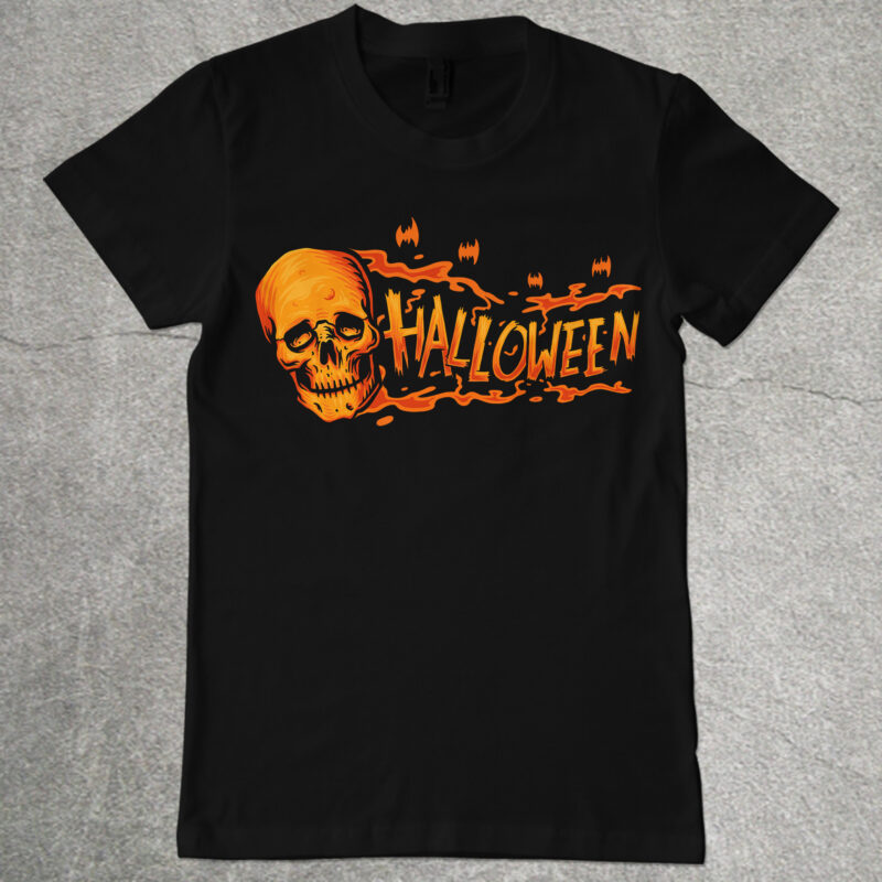 Skull with halloween type