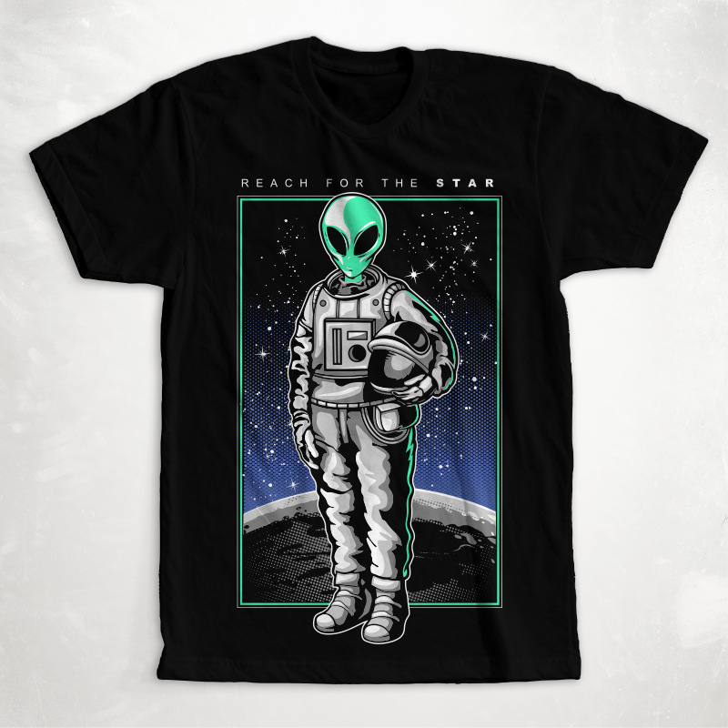 t-shirt vector Astronaut T-shirt Designs Bundle Part 3