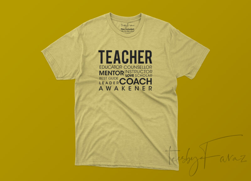 Teachers Day T-shirt Design for Teacher’s Gift