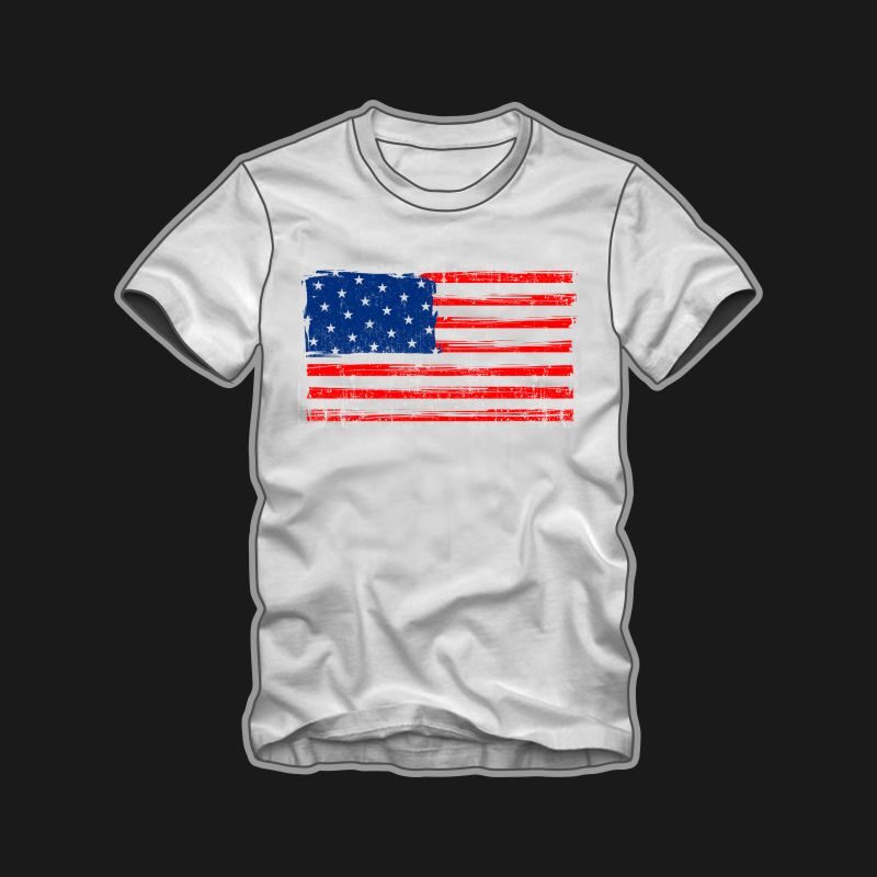 “American grunge flag” Design Tshirt Vector Template for sale