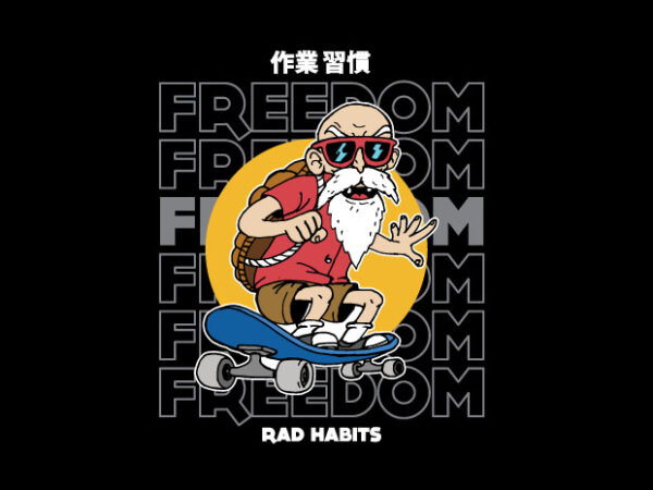 Rad habits t shirt design online