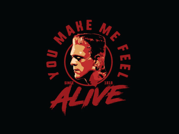 Alive t shirt vector