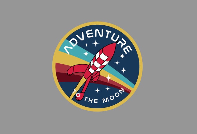 Free Adventure to the moon t shirt vector